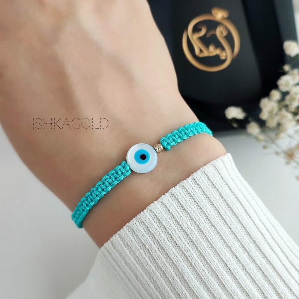 دستبند گوی طلا و چشم زخم