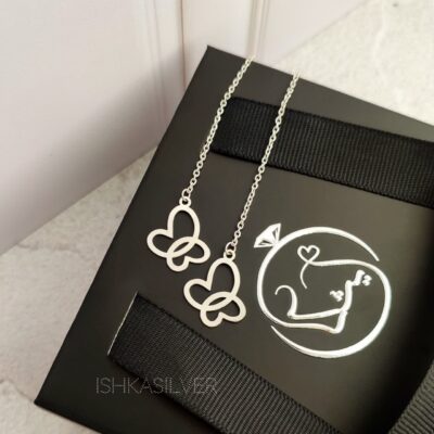 گوشواره پروانه فانتزی - بخیه‌ای