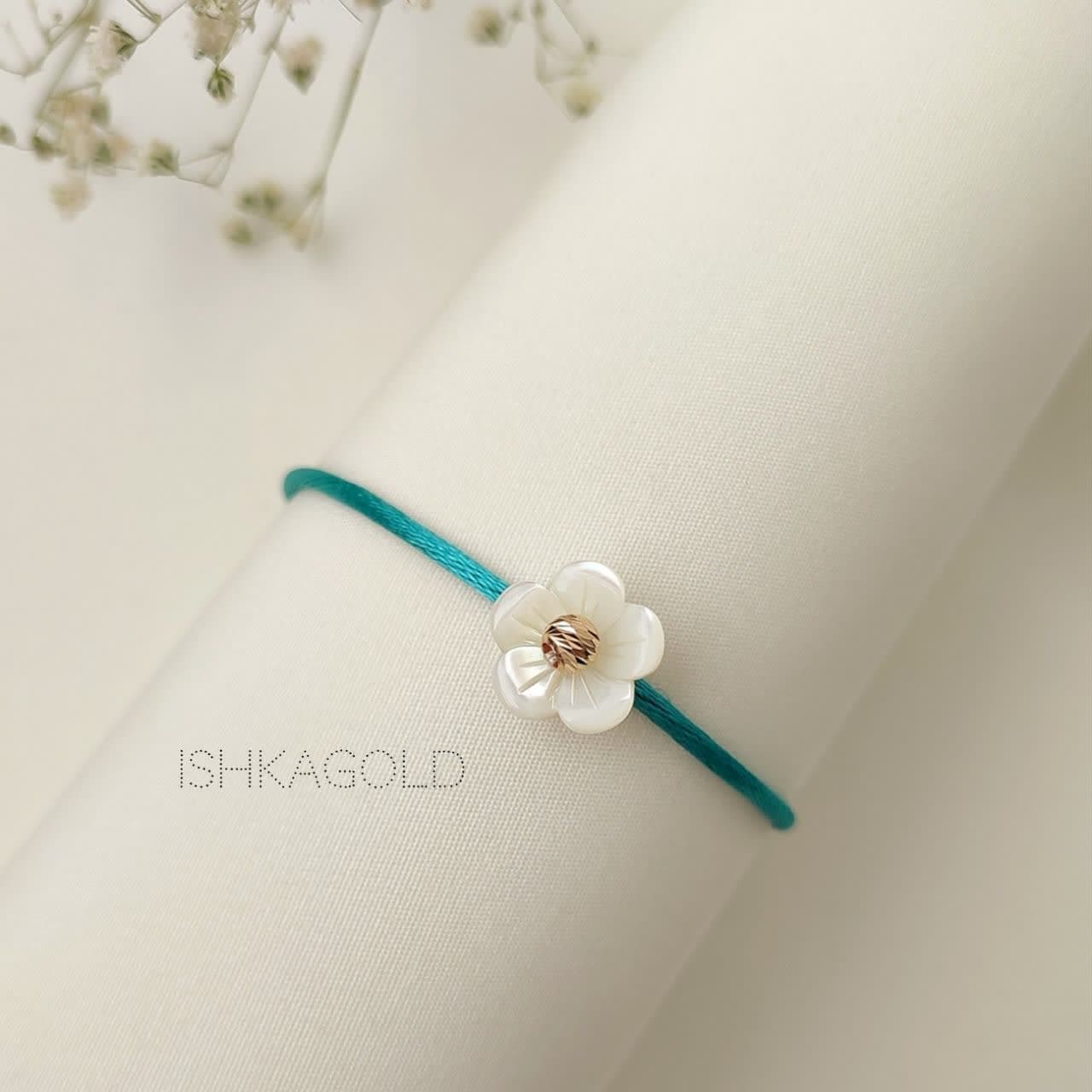 دستبند گوی طلا دستبند گوی طلا و صدف گل